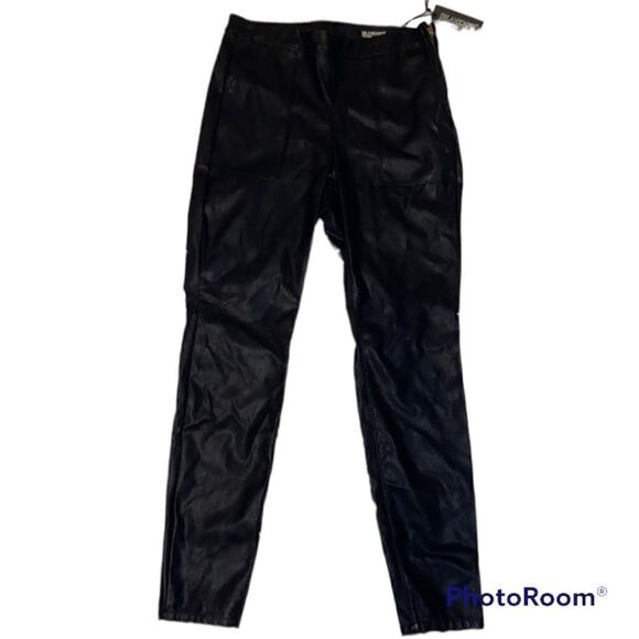 BlancNYC The Bond Faux black leather pants NWOT. 27 - Picture 2 of 5